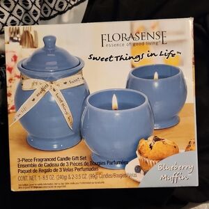 Blueberry Muffin Candle Set - Blue